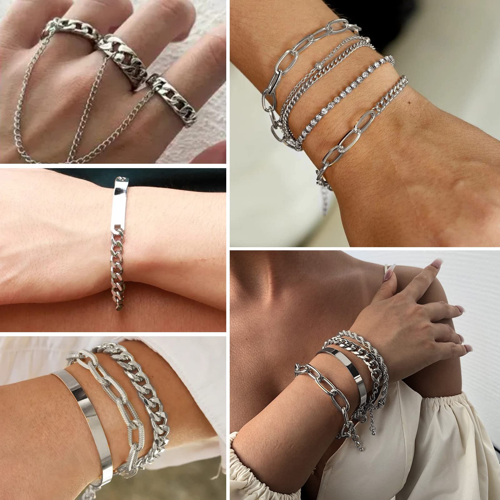 16.5 Ft Stainless Steel Curb Chains, 5mm 6mm 7mm 9mm Cuban Chain Roll Bulk for Jewelry Making