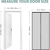 SMALUCK Magnetic Door Screen 80x200 cm Heavy Duty Mesh with Magnets view 2
