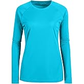 Womens Workout Shirts Long Sleeve Crew Neck T Shirt Slim Fit Sports Running Shirts Breathable Athletic Tops