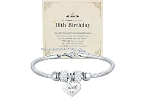 Yonhon Birthday Bracelet Gift for Girls 1-18 Years Old,Heart Happy Birthday Bracelet for Daughter Granddaughter Niece Girls