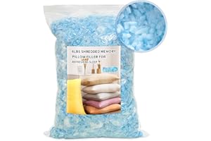 Hem Dgpsy 6lbs Pillow Stuffing Filling,Cross-Cut Shredded Memory Foam Pillow Filler for Your Adjustable Ice King Size Pillows,Refill to Customize Your Premium Pillows