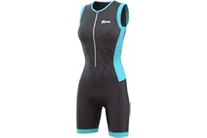 KONA TRI APPAREL KONA Elite Women's Triathlon Suit- One-Piece Vest and Short Combo with Body-Mapped Ventilation