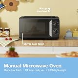 COMFEE' 19L Mini Microwave Oven Black & Mirror, 700W, Quick Defrost view 8