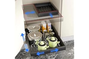 Pull Out Cabinet Organizer Expandable(Width 11"-17" and Depth 16.3-21.2"), Adjustable Cabinet Drawers,for Kitchen Cabinets,Pa