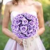 Kesote 50 Purple Rose Heads 4cm Artificial Silk Flowers Wedding Décor view 6