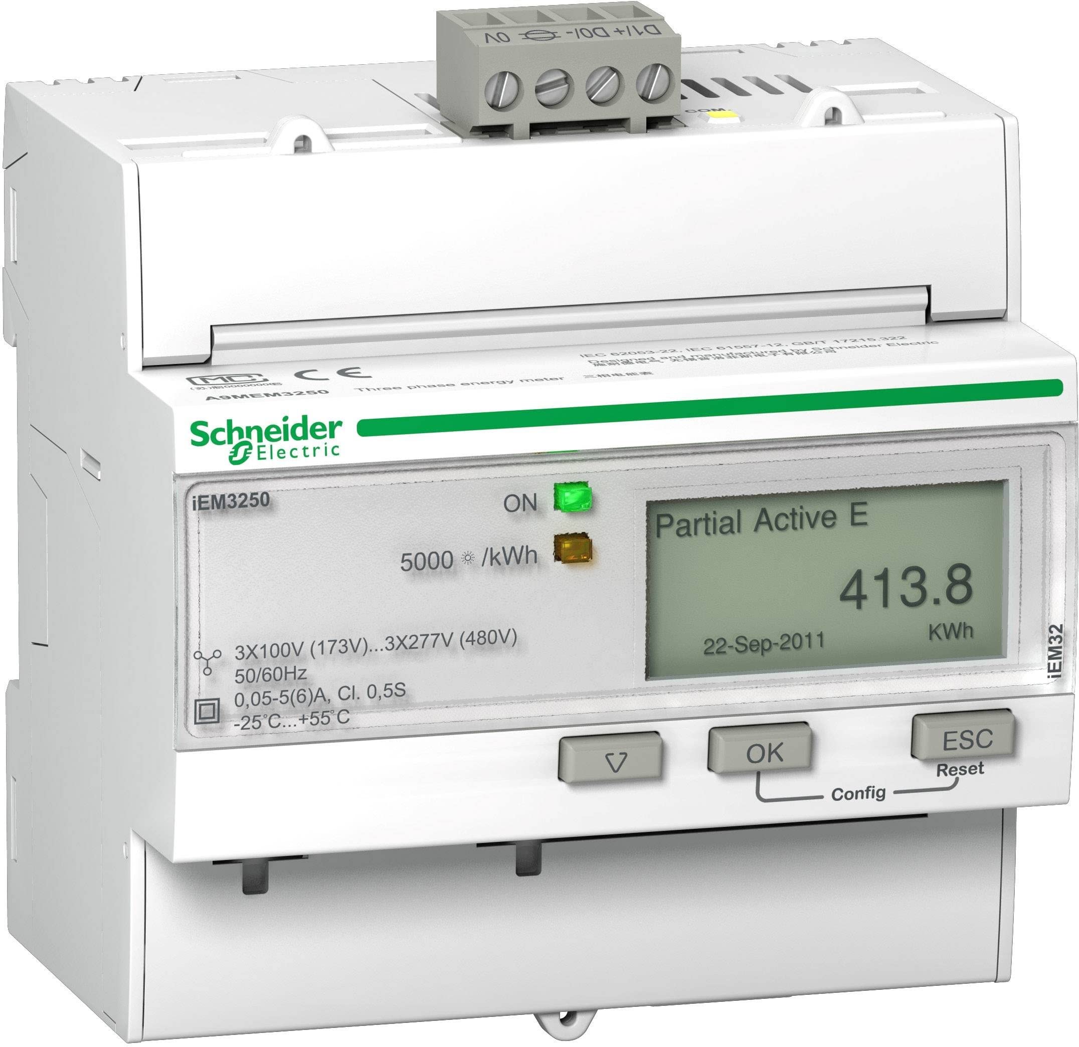 Schneider Electric PowerLogic A9MEM3250 DIN Rail Energy Meter