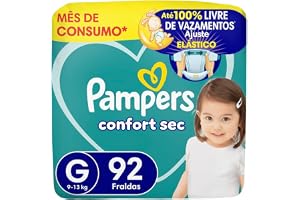 Fralda Pampers Confort Sec Tamanho G, 92 Unidades