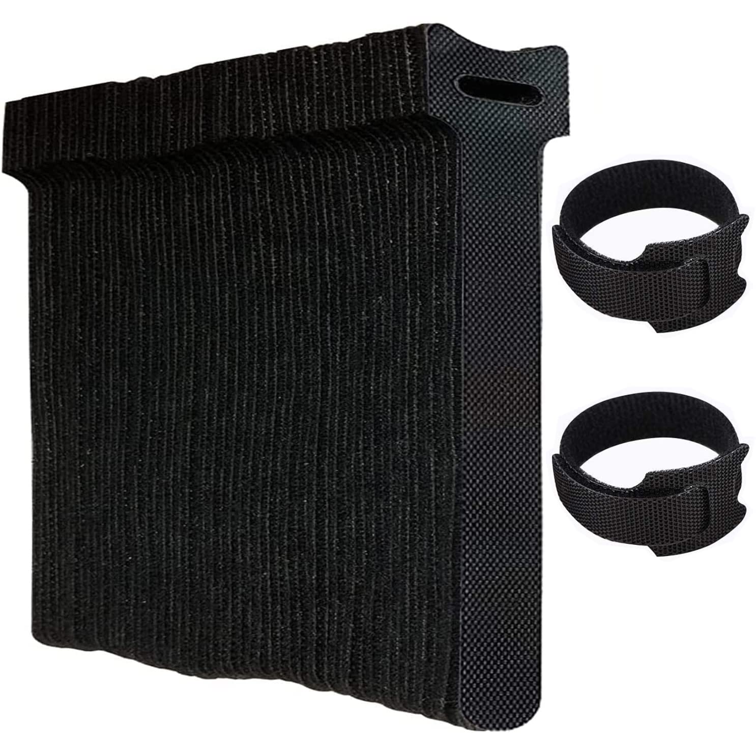 100 Pcs Cable Ties Reusable Hook and Loop Cable Straps Adjustable Tidy Fastening Strap Wire Management for Home & Office Accessories Headphones PC Wire USB Data Cables Organizer