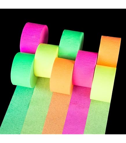 2 Rideaux Fluorescents Phosphorescents Pour Fête – 1x2 M Chacun – Réagissent Aux UV, Légers, Avec Adhésif Inclus