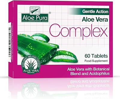 Aloe Pura Gentle Action Aloe Vera Complex 60 Tablets Pack of 2