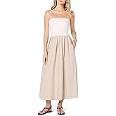 The Drop Womens Hellen Strapless Mixed Media Maxi Dress