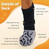 PICK FOR LIFE 2 Pairs XL Dog Socks Anti Slip Grips Adjustable Paws view 6