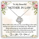 To My Mother In Law Necklace, Mothers Of The Groom Necklace, Mother In Law Wedding Gift From Bride, Mothers Of The Groom Gifts From Son, Christmas Birthday Wedding Gift For Mom In Law