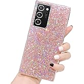 Topwin Galaxy Note 20 Ultra 5G Glitter Case, Sparkle Bling Shiny Diamond Slim Soft Clear TPU Rubber Bumper Girl Women Protective Case for Samsung Galaxy Note 20 Ultra 6.9 inch 2020 (Pink)