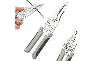 9 in 1 Wire Strippers, Multi Function Pliers Wire Stripper Tool, Electrical Wire Cutter Crimping Tool 8.46 in for Electrician