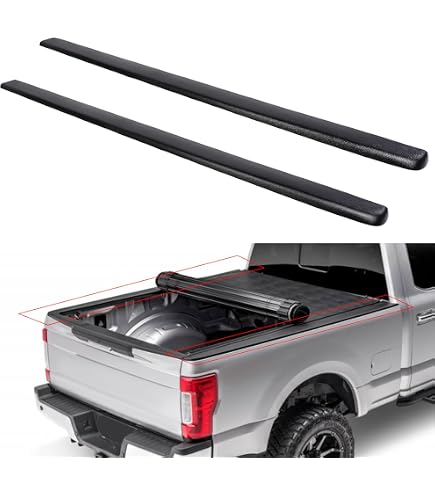thumbnail interactive-video image 1 of Black Bed Rail Caps For 2007-2013 Chevy Silverado 6.6ft Bed – Top Protector Cover 1 of 2