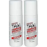 Thai Crystal Deodorant Stone All Natural Roll-On Deodorant For Body, Face and Feet -- Unscented, Aluminum Free & Organic With No Aluminum, Solvents, Parabens, Propyls, or Alcohol, 3 fl oz. (Pack of 2)