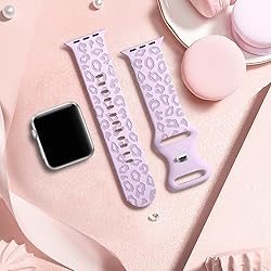 CreateGreat Leopard Engraved Bands Compatible with