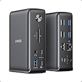 Anker Laptop Docking Station, 13-in-1 USB-C Docking Station, Triple Display with 2 x 4K HDMI and 1 x DP, 85W Charging for Lap