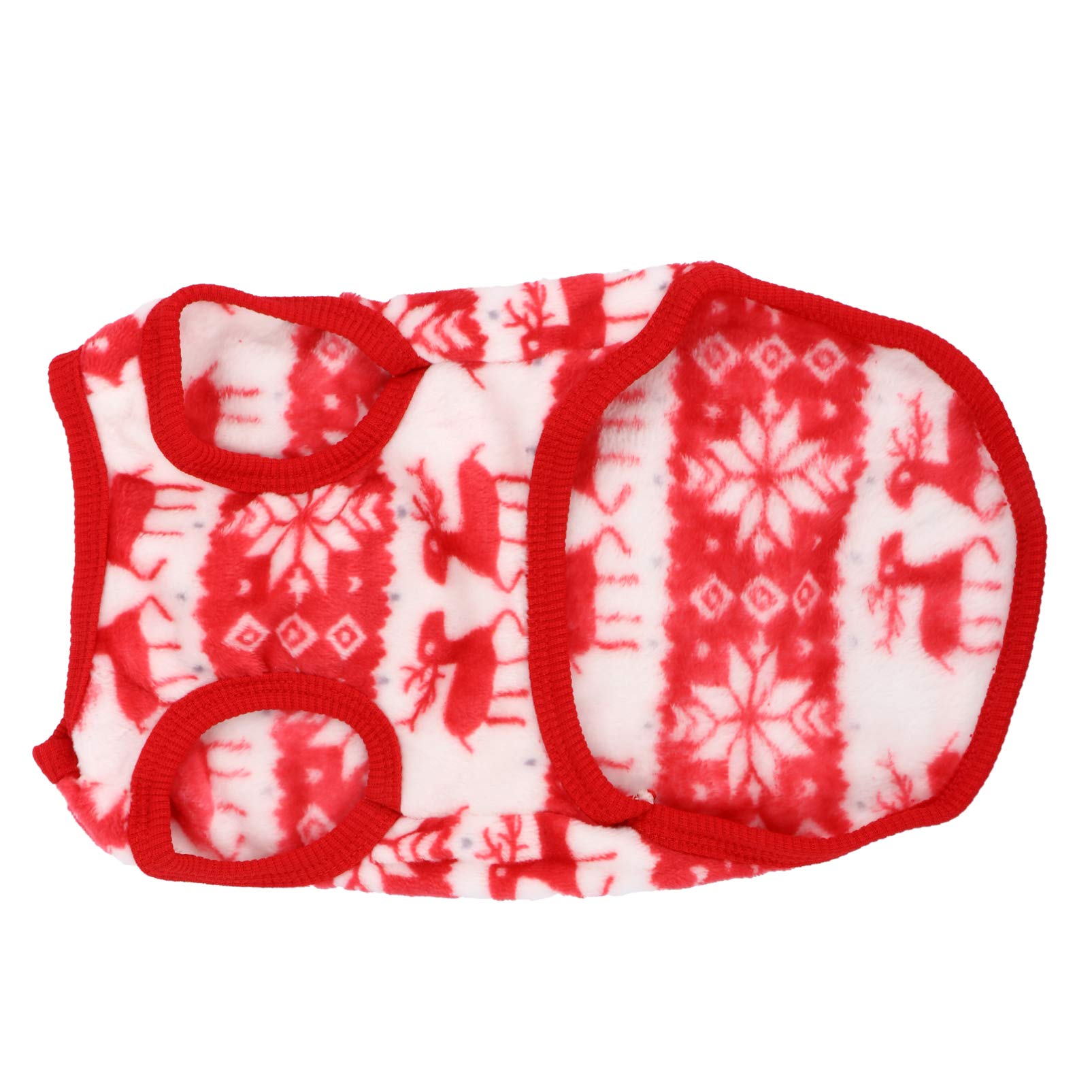 NUOBESTY Christmas Dog Costume Coral Fleece Reindeer Clothes Funny Holiday Cat Cosplay Suit Outfit Hoodie Dress For Pet Puppy Xmas Party Cold Weather S