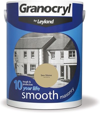 Leyland Granocryl Smooth Masonry Seastone 5L Coverage 50m2 Touch Dry