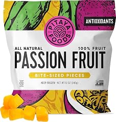 Pitaya Foods - Frozen Organic Passion Fruit Bite-Sized Pieces, Pre-Packaged Frozen Fruit, No Added Sugar or Preservatives, Go