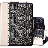 WWW Case for New iPad 8th Gen (2020) / 7th Generation (2019) 10.2",[Luxury Laser Flower] Case with [Apple Pencil Holder] [Aut