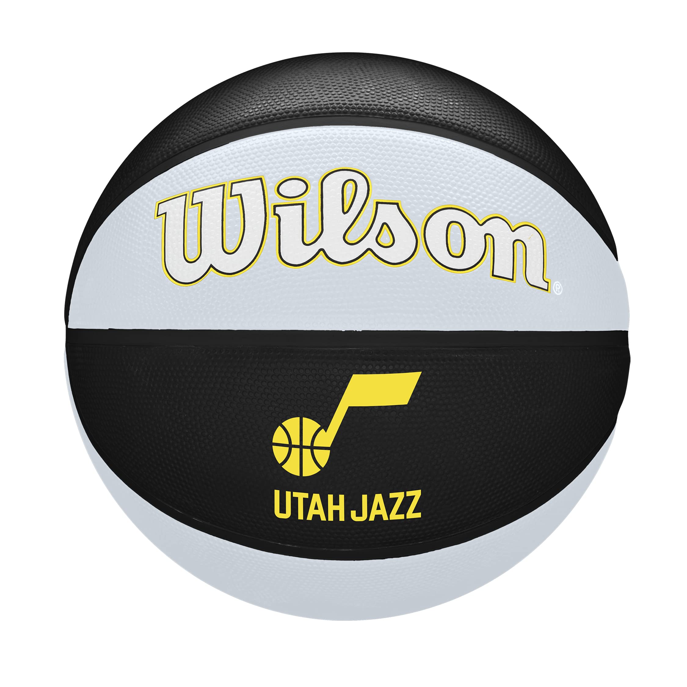 Wilson Basketball, NBA Team Tribute, Utah Jazz, Outdoor and indoor, Size: 7, Yellow — image 1