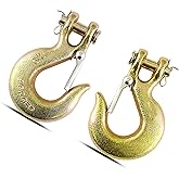 High-PQ 5/16'' Heavy Duty Chain Hook, Forged Steel G70 Clevis Grab Hook with Safety Latch for Trailer Truck Transport Chain,14000LBS Capacity for Heavy Load