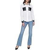 Karl Lagerfeld Womens Soft Everyday Blouse