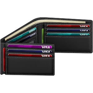 LYTYYX Wallet for Men Slim RFID Blocking Genuine Leather Bifold Mens Wallet | Front Pocket Credit Card Holder with 2 ID Windo