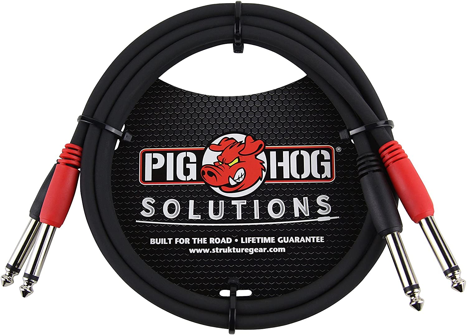 Pig Hog PD-21403 Dual 1/4" Mono (Male) Cable, 3 Feet — image 1