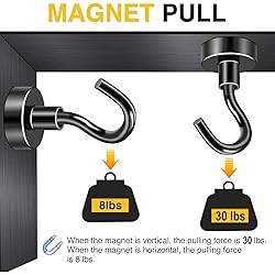 DIYMAG Magnetic Hooks, 30Lbs Facilitate Hook