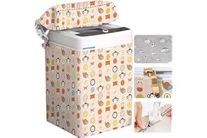 XDONEF Top Load Washing Machine Cover Waterproof Washer Dryer Cover with Zipper Dustproof Outdoor Full-Automatic Washer Protector Case Laundry Cover 22x22.8x36.2inch (Animal)