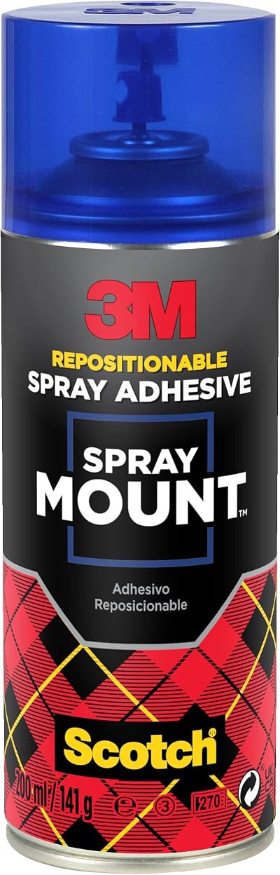 3M SprayMount Permanent Spray Adhesive 200 ml for Mock-Ups Presentations