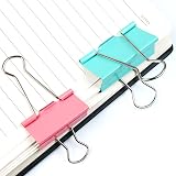 Northern Brothers Large Foldback Binder Clips 41mm 51mm 30Pcs Assorted Colours view 3