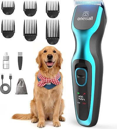 oneisall Dog Clippers Professional Heavy-Duty Grooming Kit 210 Min Run Time