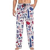 visesunny Mens 100% Cotton Pajama Bottoms Lightweight Lounge Pant with Pockets Soft Sleep Pj Pants for Men