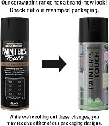 Rust-Oleum Painter's Touch Spray Paint Aerosol Satin Black 400ml view 2