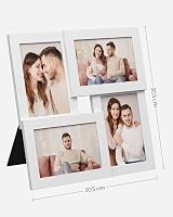 SONGMICS Collage Picture Frames 4x6 Photos 4 Frames Wall Decor Cloud White view 6