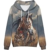 WELLFLYHOM Women Y2K Hoodie Zip Up Sweatshirt Vintage Jackets Hooded Cardigan