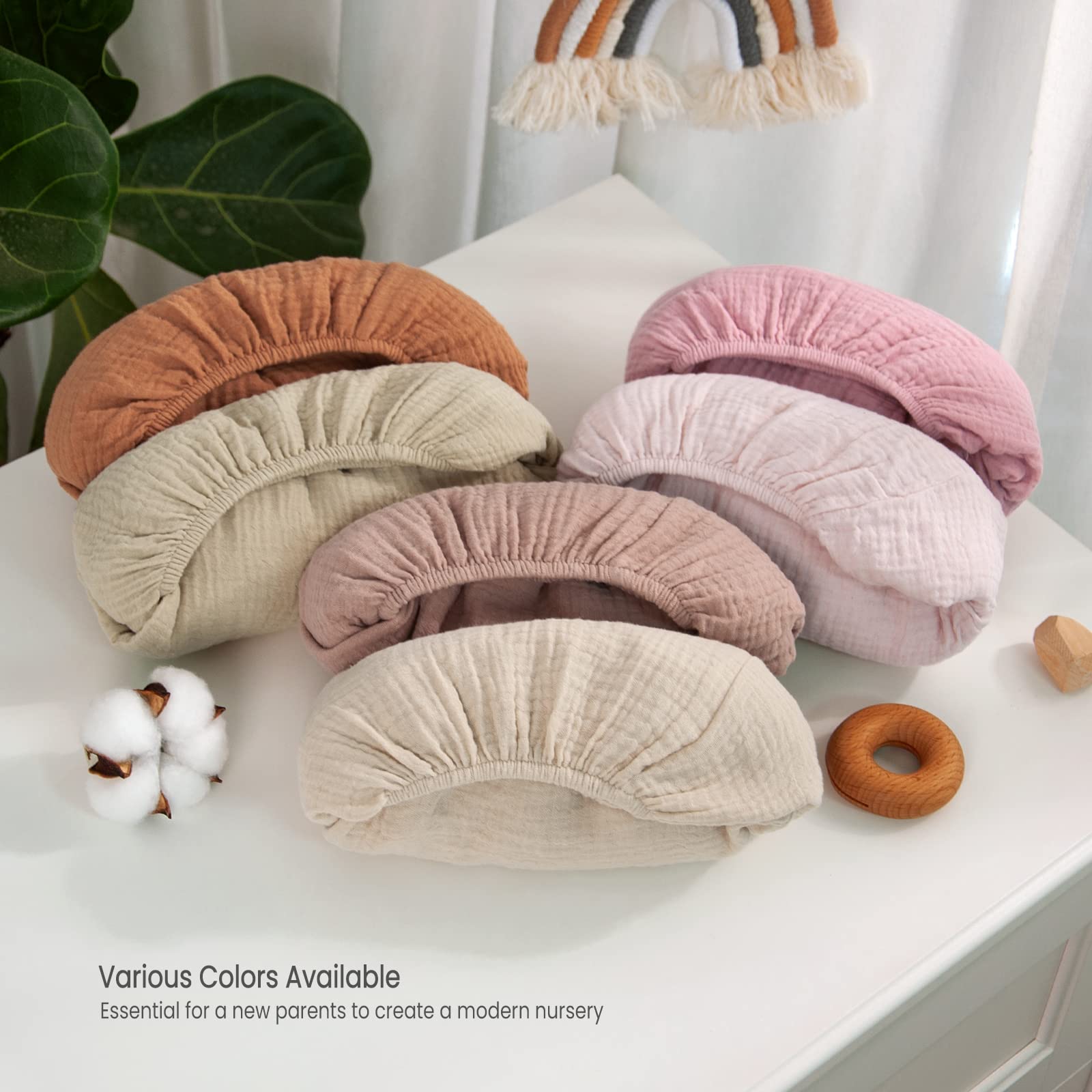 lulumoon Baby Changing Pad Cover: Muslin Diaper Changing Table Pad Cover - Changing Pad Sheets for Girls Boys