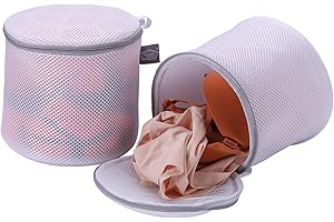Kimmama Bra Washing Bags for Laundry, Lingerie Bags for Washing Delicates, Bra Washer Protector for Laundry, Sandwish Net, 8x8x8"
