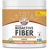 Manitoba Harvest Organic BioActive Fiber Supplement with 6g Fiber per Serving, Digestive Hemp & Psyllium Husk Powder, Non-GMO, Vegan and Kosher, 8oz, Coffee