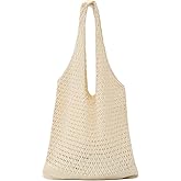 Ovida Crochet Tote Bag Mesh Beach Bag Fairycore Hobo Fairy Grunge Aesthetic Shoulder Bag Y2k Purse for Women Girls | Beach Bag, Fairycore, Hobo, Fairy Grunge, Aesthetic, Y2k