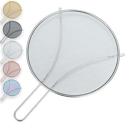 Evanda 12" Stainless Steel Splatter Screen, Fine Mesh Grease Guard