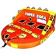 SUWTAIR Towable Tubes for Boating,Pull Tube, Super Sofa Tubes for Boats,Inflatable Boat Tube,Front&Back Tow Points w/Heavy-Duty Thick Nylon Cover for Water Sports