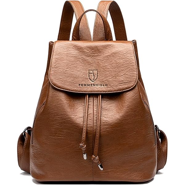 6617 Soft Leather Backpack ,Large Capacity Satchel Shoulder Handbags Amazon.com: BlackeEight Women main image 3