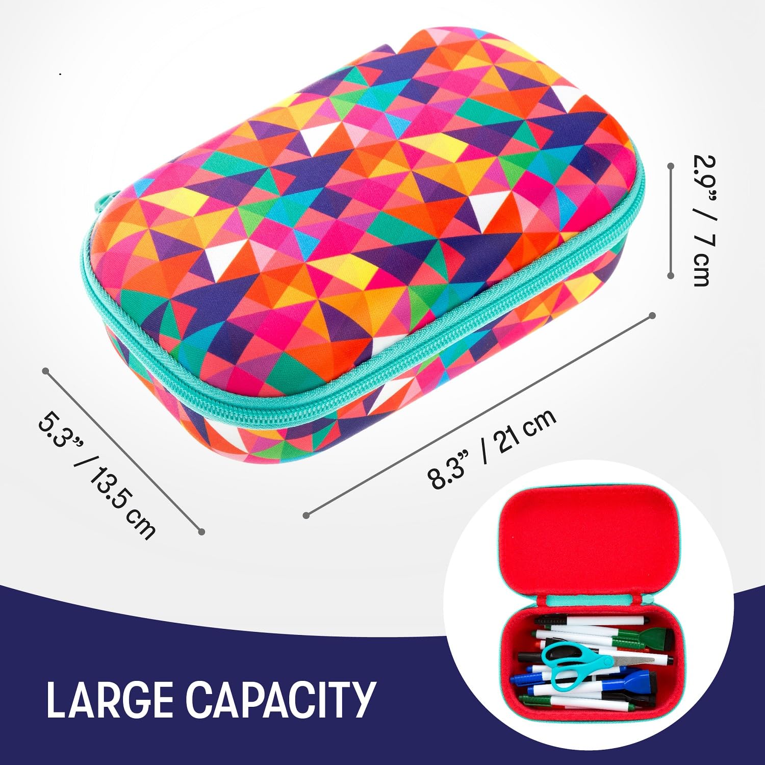 ZIPIT Pencil Case for Kids, Cute Pencil Box for School, Large Capacity Stationery Organizer Box