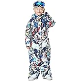 DOOK SNOW Boy and Girl's One-piece ski suit Winter Warm Snowsuits Kids Toddler Waterproof Outdoor Ski Suit Ski suit for kids